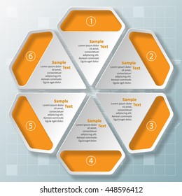 vector abstract 3d paper infographic elements.