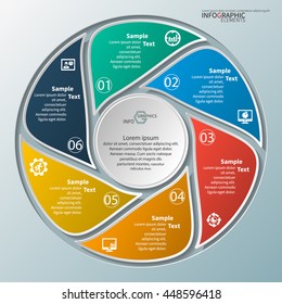 vector abstract 3d paper infographic elements.