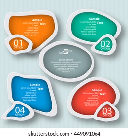 vector abstract 3d paper infographic elements.