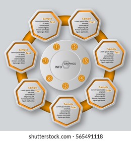 vector abstract 3d paper infographic elements.