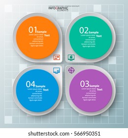 vector abstract 3d paper infographic elements.Circular infographics