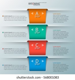 Vektorabstrakte 3D-Papierinfographieelemente.