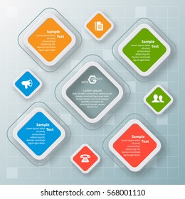 vector abstract 3d paper infographic elements.
