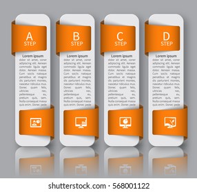 vector abstract 3d paper infographic elements.