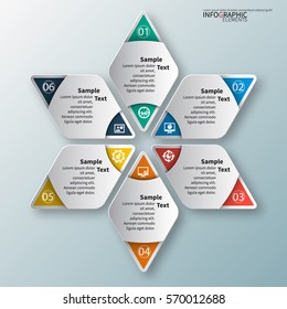 vector abstract 3d paper infographic elements.Circular infographics