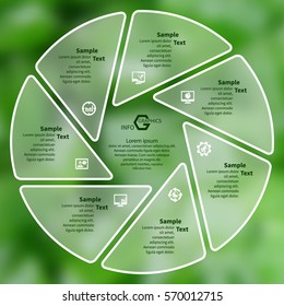vector abstract 3d paper infographic elements.Circular infographics