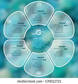 vector abstract 3d paper infographic elements.Circular infographics