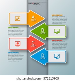 vector abstract 3d paper infographic elements.