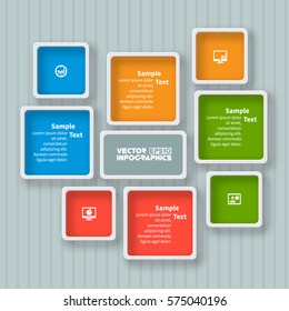 vector abstract 3d paper infographic elements.Business infographics