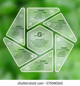 vector abstract 3d paper infographic elements.Circular infographics