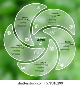 vector abstract 3d paper infographic elements.Circular infographics