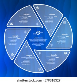 vector abstract 3d paper infographic elements.Circular infographics