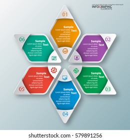 vector abstract 3d paper infographic elements.Circular infographics