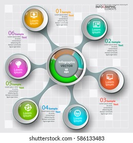 vector abstract 3d paper infographic elements.Metaball infographics.Round elements