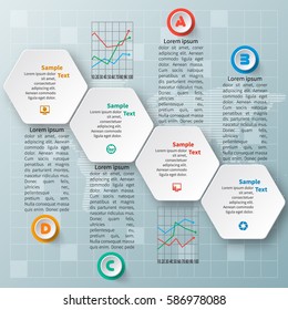 vector abstract 3d paper infographic elements.Business infographics