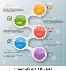 vector abstract 3d paper infographic elements.Metaball infographics.Round elements