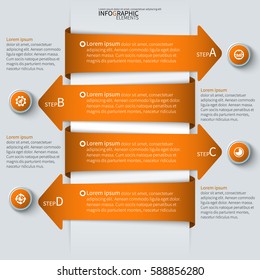 Vector abstract 3d paper infographic elements. Business infographics