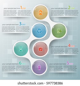 vector abstract 3d paper infographic elements.Metaball infographics.Round elements