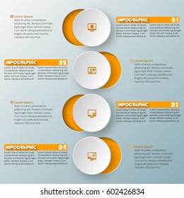 vector abstract 3d paper infographic elements.Business infographics