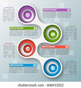 vector abstract 3d paper infographic elements.Metaball infographics.Round elements