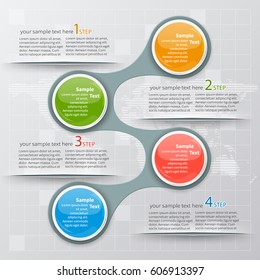 vector abstract 3d paper infographic elements.Metaball infographics.Round elements