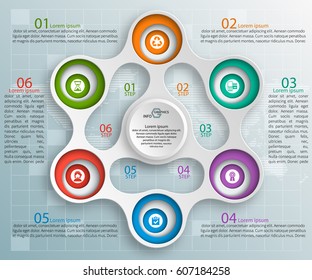 vector abstract 3d paper infographic elements. Metaball infographics.Round elements