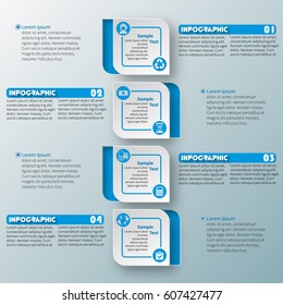 vector abstract 3d paper infographic elements.Business infographics