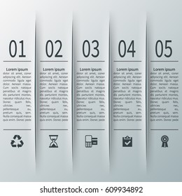 vector abstract 3d paper infographic elements.Business infographics
