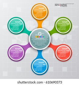 vector abstract 3d paper infographic elements.Metaball infographics.Round elements