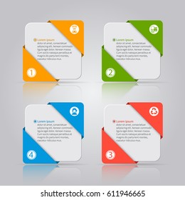 vector abstract 3d paper infographic elements.Business infographics