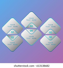 vector abstract 3d paper infographic elements