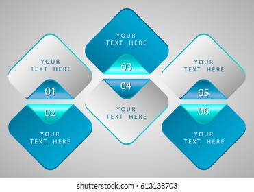 vector abstract 3d paper infographic elements