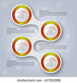 vector abstract 3d paper infographic elements.Metaball infographics.Round elements