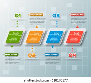 vector abstract 3d paper infographic elements.Business infographics