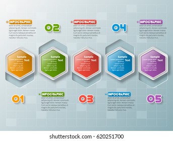 vector abstract 3d paper infographic elements.Business infographics