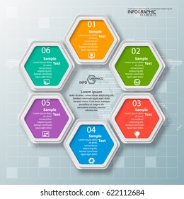 vector abstract 3d paper infographic elements.Business infographics