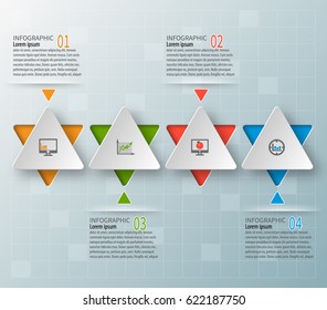 vector abstract 3d paper infographic elements.Business infographics
