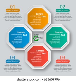 vector abstract 3d paper infographic elements.Business infographics