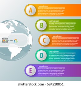 vector abstract 3d paper infographic elements.Business infographics