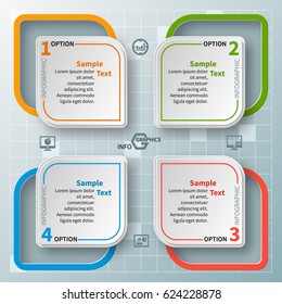 vector abstract 3d paper infographic elements.Business infographics