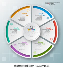 vector abstract 3d paper infographic elements.Circular infographics.