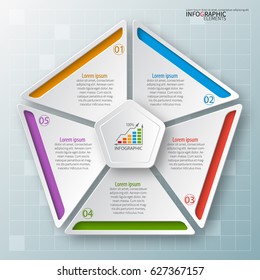 vector abstract 3d paper infographic elements.Business infographics