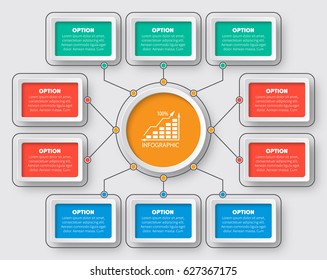 vector abstract 3d paper infographic elements.Business infographics.Element for infographic chart