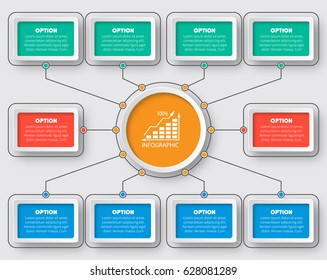 vector abstract 3d paper infographic elements.Business infographics.Element for infographic chart.