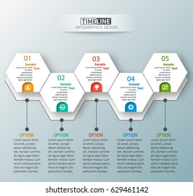 elementos infográficos de papel 3d abstractos vectoriales.infografías empresariales