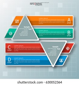 vector abstract 3d paper infographic elements.Business infographics