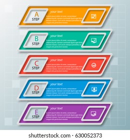 vector abstract 3d paper infographic elements.Business infographics