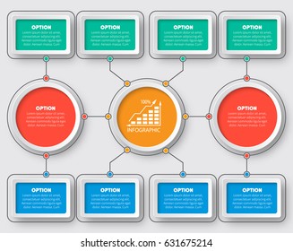 vector abstract 3d paper infographic elements.Business infographics.Element for infographic chart