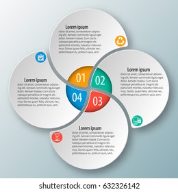 vector abstract 3d paper infographic elements.Circular infographics.