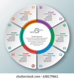 vector abstract 3d paper infographic elements.Circular infographics.